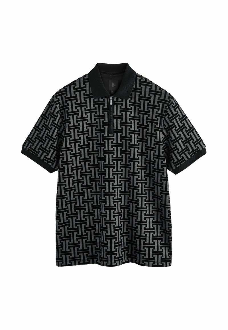 Next FLOCKED - Polotričko - grey black