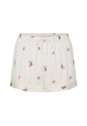 Hunkemöller, HUNKEMÖLLER PYJAMA SHORT SATIN - Nachtwäsche Hose - white