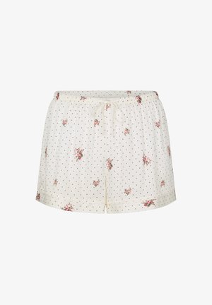 Hunkemöller, HUNKEMÖLLER PYJAMA SHORT SATIN - Pyjamabroek - white
