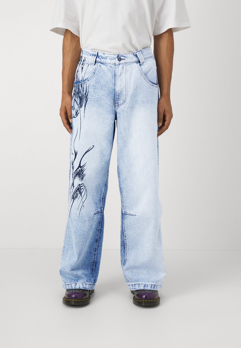 Jaded London LAZYWILLY DECAL COLOSSUS - Jeans Relaxed Fit - light 