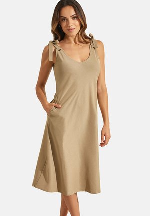 Selmark ESTIVALE MI-LONGUE À NOUETTES COMPLEMENTOS  - Robe en jersey - kaki