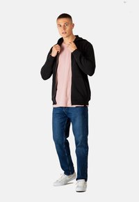 Reell HOODYS STAPLE TERRY ZIP - Sudadera con cremallera - deep black