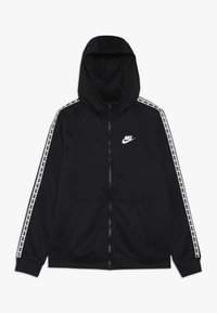 Nike Sportswear HOODIE TAPED - Träningsjacka - black/white
