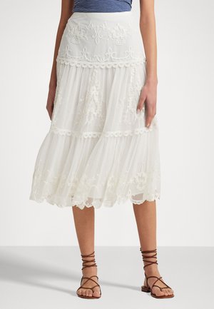 RELMARET MID - Jupe trapèze - silk white