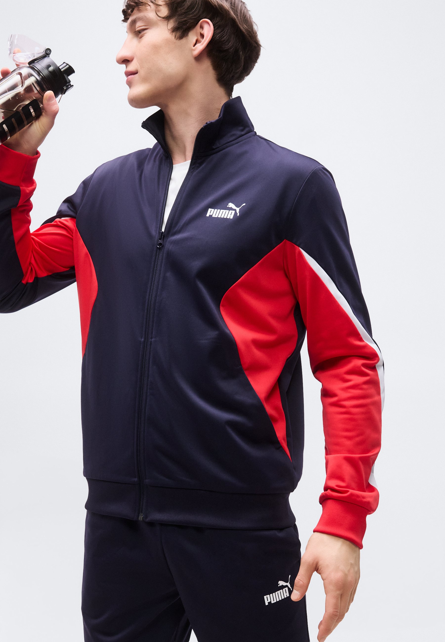 Puma ESS BLOCK POLY SUIT SET - Tracksuit - new navy/dark blue