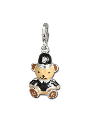 TEDDYBÄR BOBBY - Charms - silberfarben beige schwarz braun