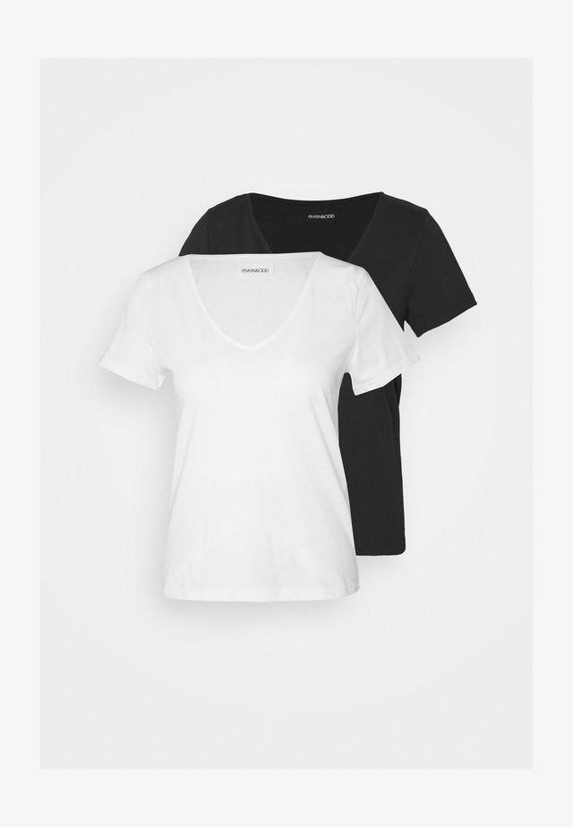 2 PACK - T-shirt basic - black/white