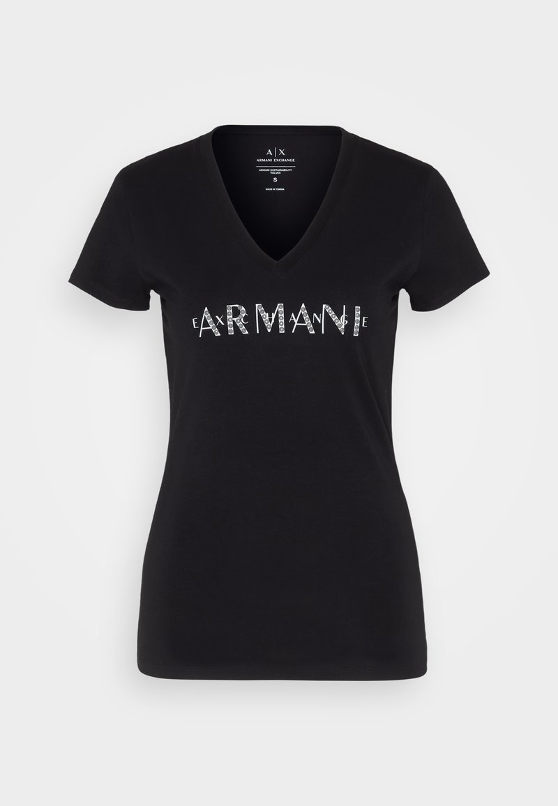 Armani Exchange T-shirt print zwart