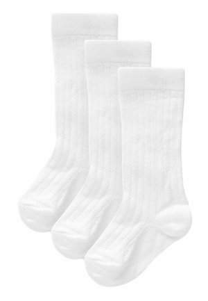 3 PACK  - Nogavice nad koleni - white