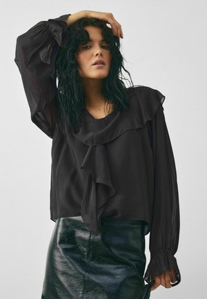 LEIANA  - Blúzka - black