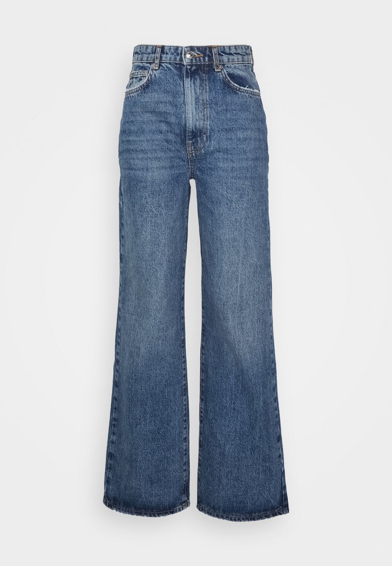 Damen Kleider | Gina Tricot IDUN WIDE Jeans Straight Leg dark sea blue/blue denim - SM30189 Damen Kleider | Gina Tricot IDUN WIDE Jeans Straight Leg dark sea blue/blue denim - SM30189