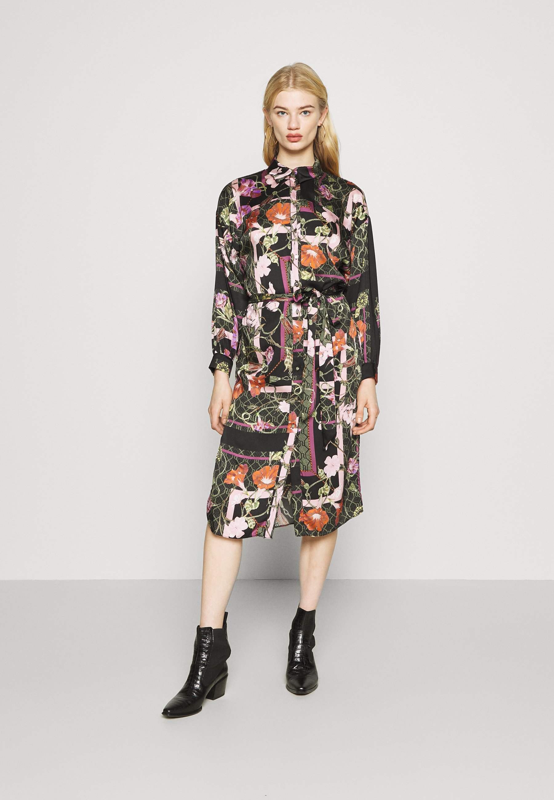 River Island Shirt dress - black/multi 