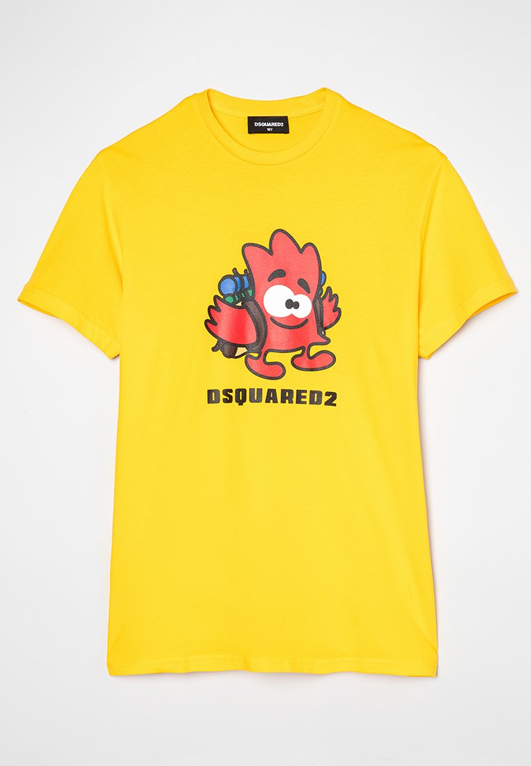 Dsquared2 T-shirt print geel