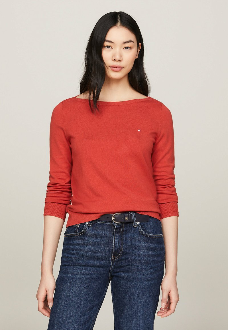 Tommy Hilfiger STITCH BOAT - Maglione - terra red