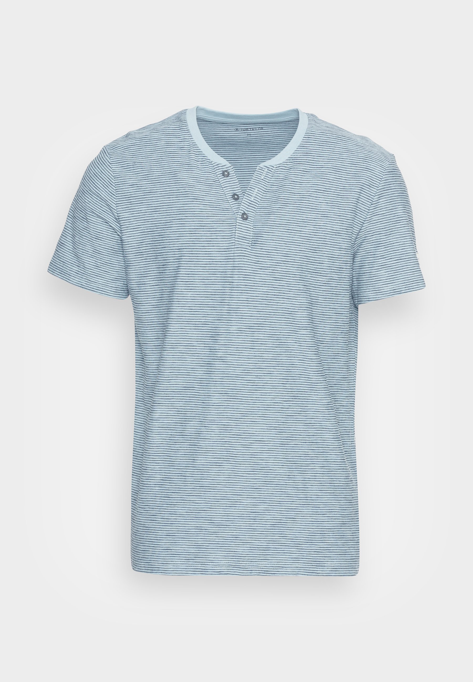 TOM TAILOR Herren Serafino T-Shirt – Regular Fit, Colorblock, Kurzarm, Aus Weichem Jersey, Größen S Bis 3XL