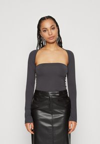Gina Tricot - SOFT TOUCH SQUARE NECK TOP - Top s dlhým rukávom - stone Miniatúrny obrázok 1