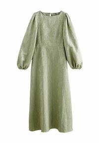 Next REGULAR FIT - LONG SLEEVE WAISTED PUFF - Maxi šaty - sage green