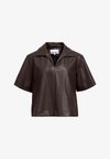OBJEMERY COATED - Blouse - seal brown