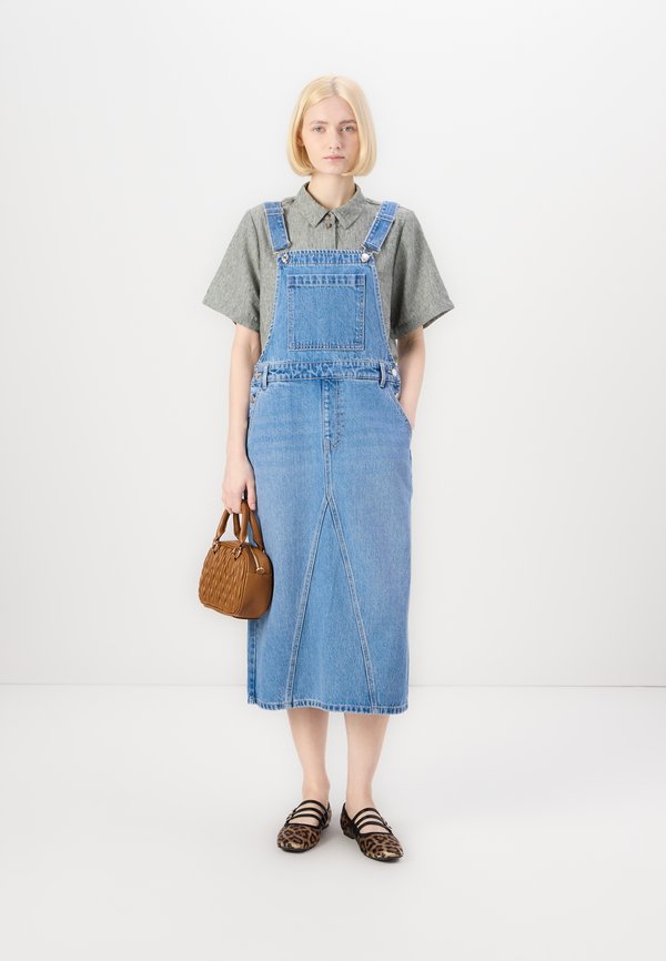 VMRANDY CALF SPENCER DRESS - Denim dress2