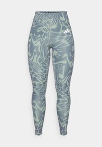 OPTIME ESSENTIALS STASH POCKET FULL LENGTH LEGGINGS - Leggings - silver green
