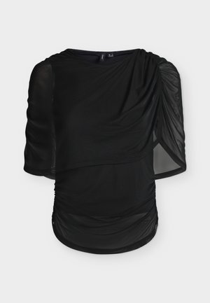 Vero Moda, VMLISE O NECK CAPE TOP - Βασικό μπλουζάκι - black