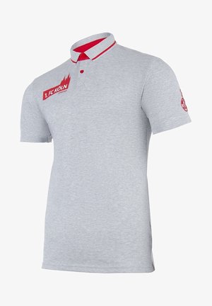 Polo shirt - grau melange rot