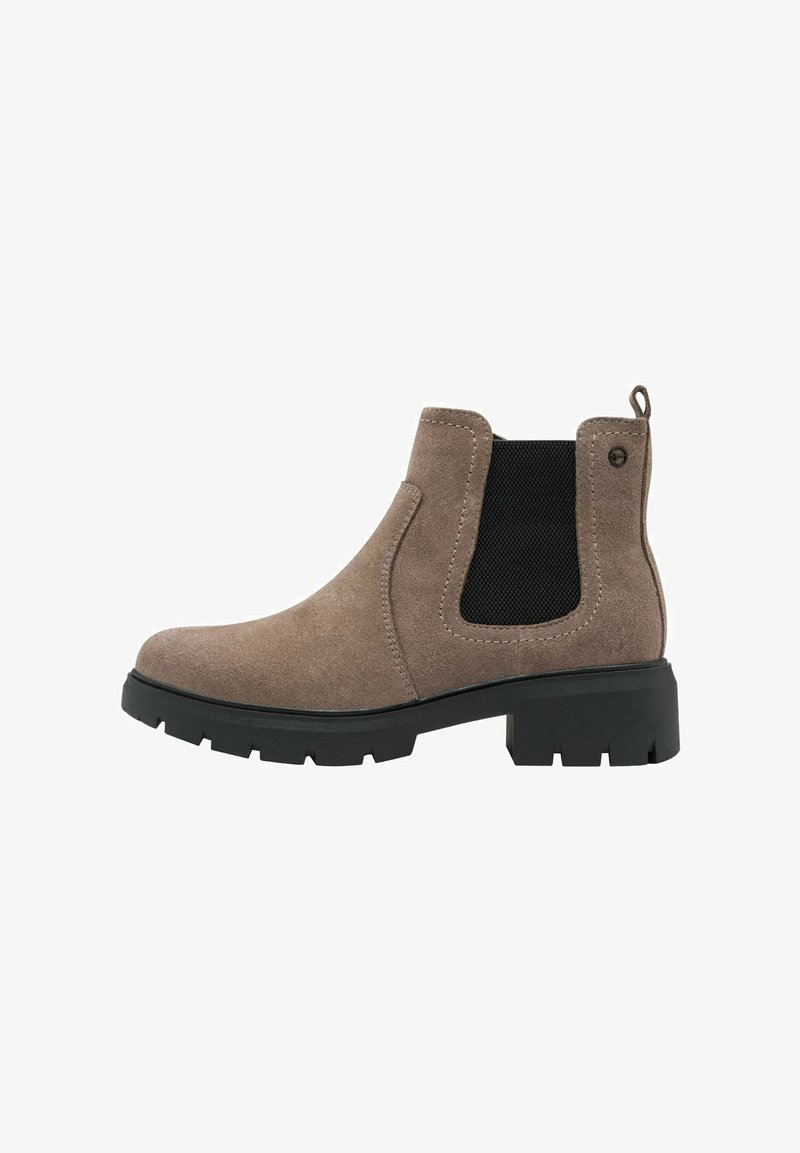 Tamaris COMFORT CHELSEA - Platform ankle boots - pepper suede