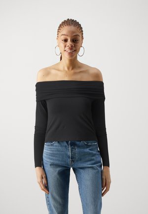 ONLLIVE LOVE OFF SHOULDER - Långärmad tröja - black