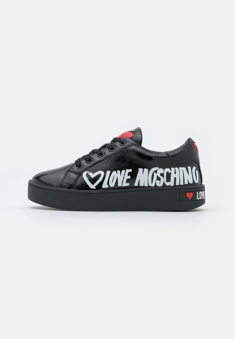 Leather Sneakers Yoox I Love Moschino Sneakers LOVE MOSCHINO Black