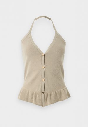 Anna Field, KNITTED HALTERNECK TOP - Vest - taupe
