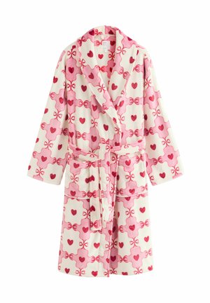 Bademantel - pink red heart