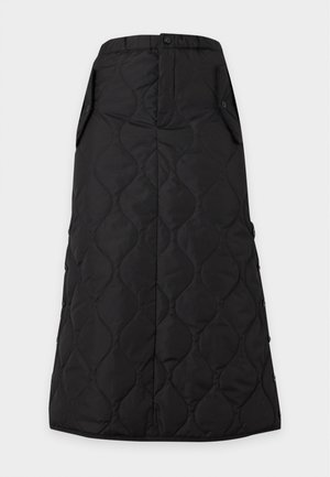 TAION, MILITARY SNAP BUTTON SKIRT - Maxisukňa - black