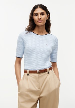 Tommy Hilfiger, FINE CABLE BOAT NECK - Pullover - breezy blue