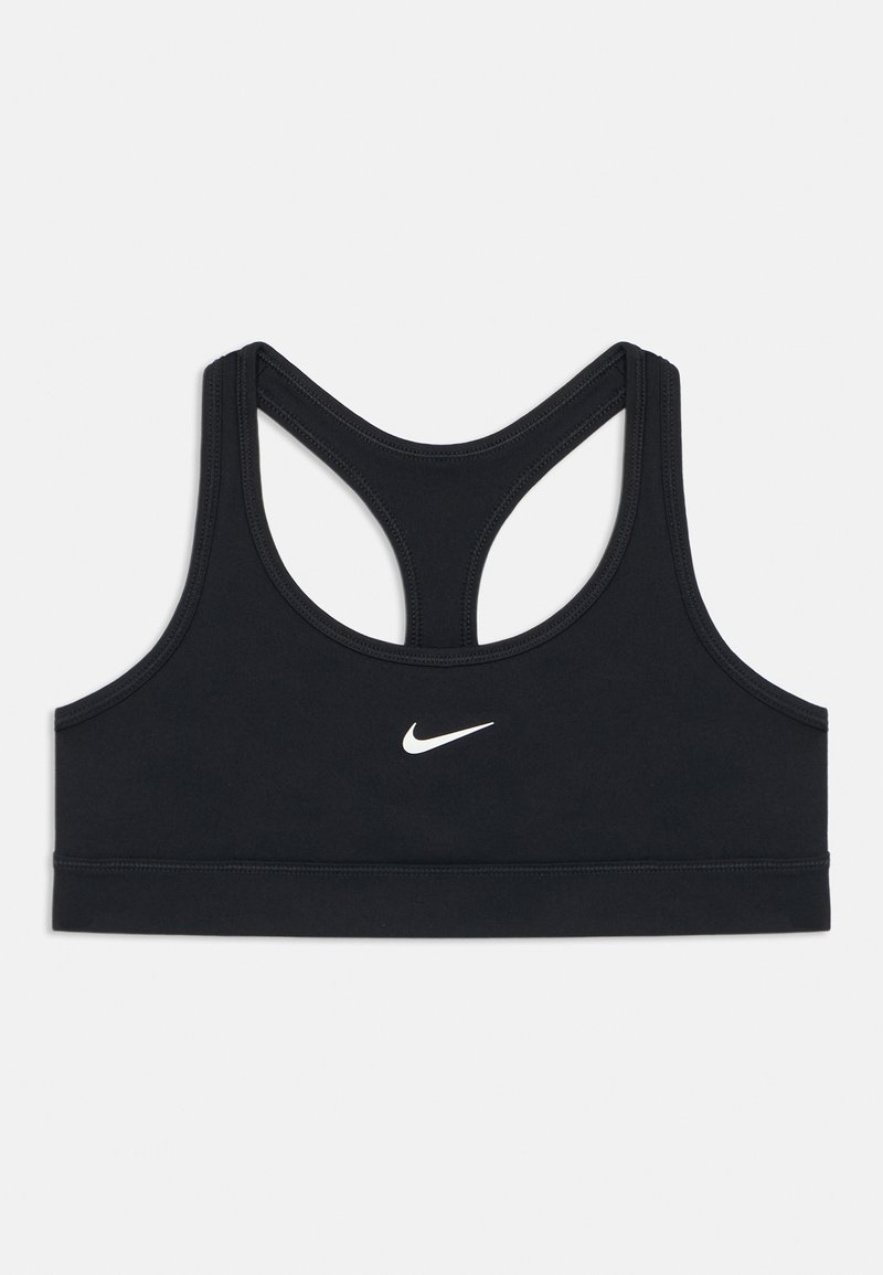 Mustapäri spordirinnatugi, millel on võistlusseeliku disain, valmistatud venivast kangast. Ees on valge Nike logo. Lihtne ja ühtlaselt istuv kujundus.