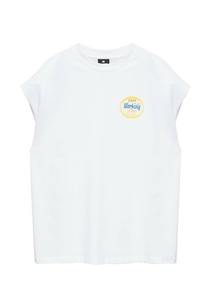 PULL&BEAR BOXY-FIT WITH GRAPHIC AND WIDE STRAPS - VEST - Felső - white