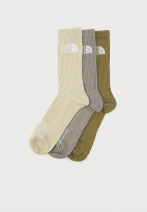 CREW SOCK UNISEX 3 PACK - Αθλητικές κάλτσες - stone slab/desert stone/cedar