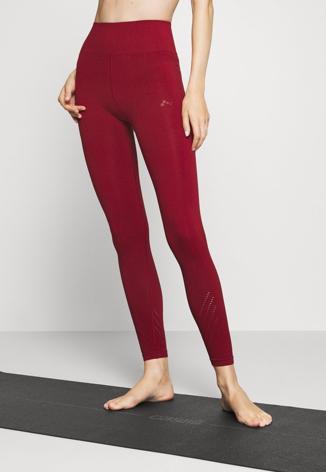 ONPJAVO CIRCULAR TIGHTS - Trikoot - sun dried tomato