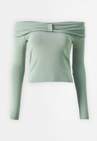 ONLFAYOLA OFF SHOULDER BOW - Svetrík - green/light green