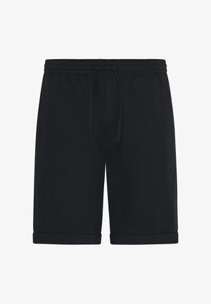 Solid, SDLINAU LINEN MIX - Shorts - true black