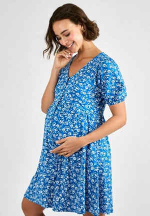 MATERNITY FIT - FLORAL  - Jersey dress - blue