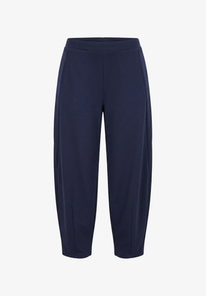 Studio Untold, BARRELHOSE, WIDE BARREL SHAPE, PUNTO-JERSEY - Pantalones deportivos - midnight blue