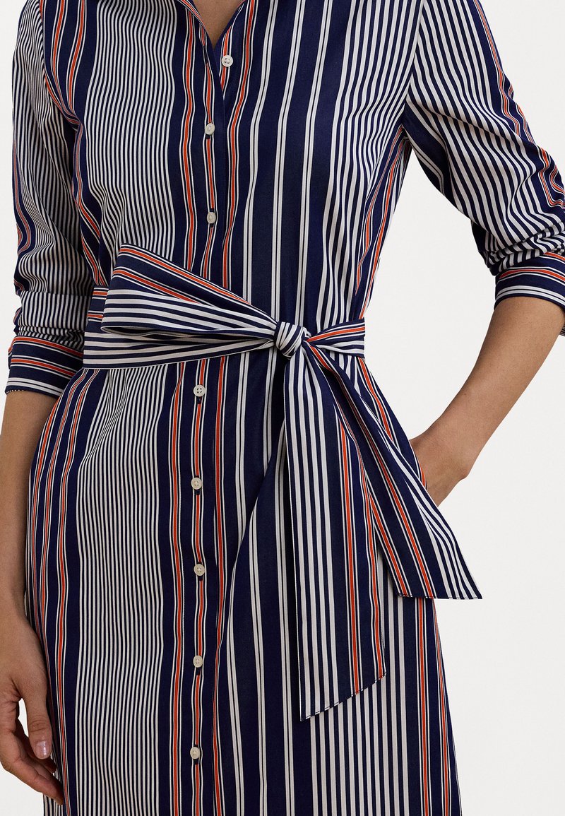 Lauren Ralph Lauren STRIPED COTTON BROADCLOTH SHIRTDRESS - Shirt dress - blue/white/orange/blue - Zalando.ie Lauren Ralph Lauren STRIPED COTTON BROADCLOTH SHIRTDRESS - Shirt dress - blue/white/orange/blue - Zalando.ie