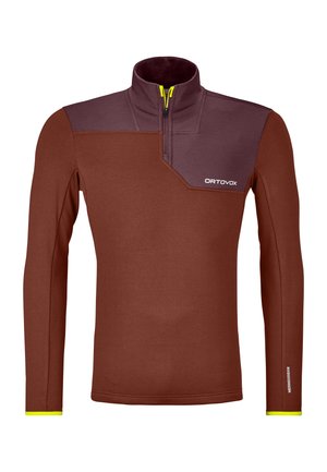 FLEECE LIGHT ZIP NECK - Fleecepullover - clay orange