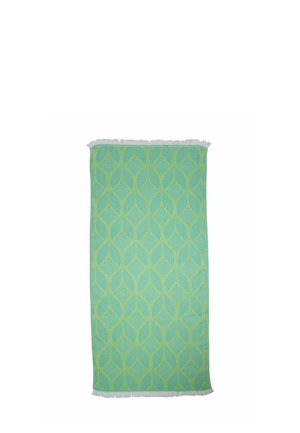 BOTANIC ART - Strandhanddoek - turquoise/lemon