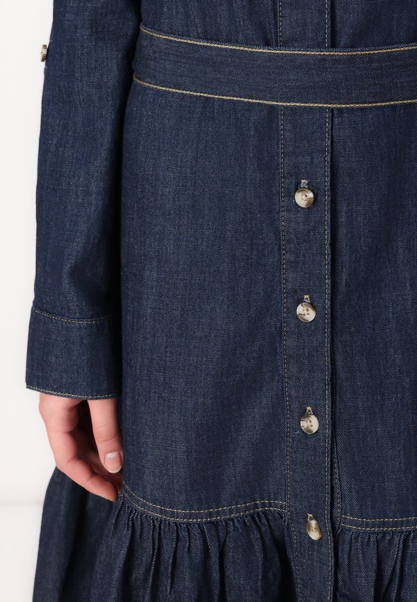 ONLSEVIGNY FRILL LONG DRESS - Denim dress3