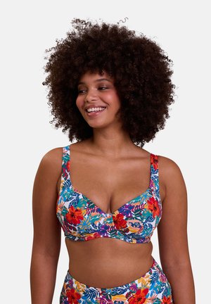 CURAÇAO - Haut de bikini - imprimé tropical multicolore