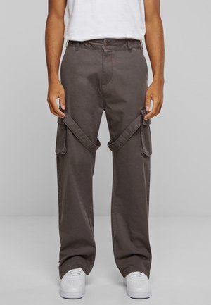 SMALL SIGNATURE WASHED - Cargo trousers - anthracite