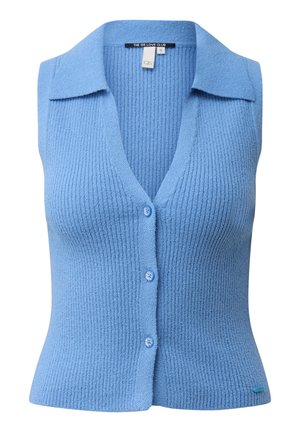 QS, STRICKPULLUNDER - Camicia - blau