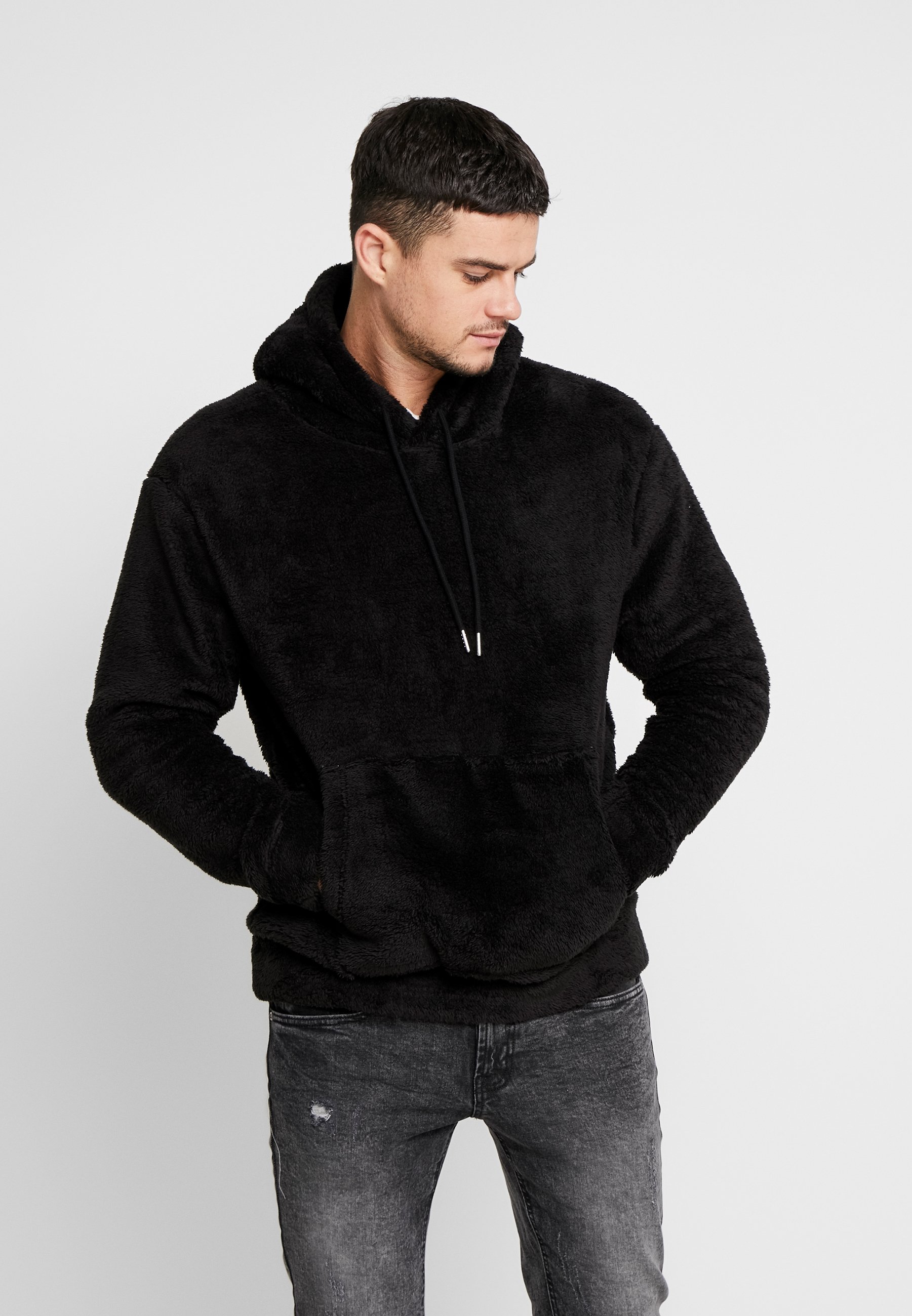 TEDDY HOODIE Fleecetröja black TEDDY HOODIE Fleecetröja black