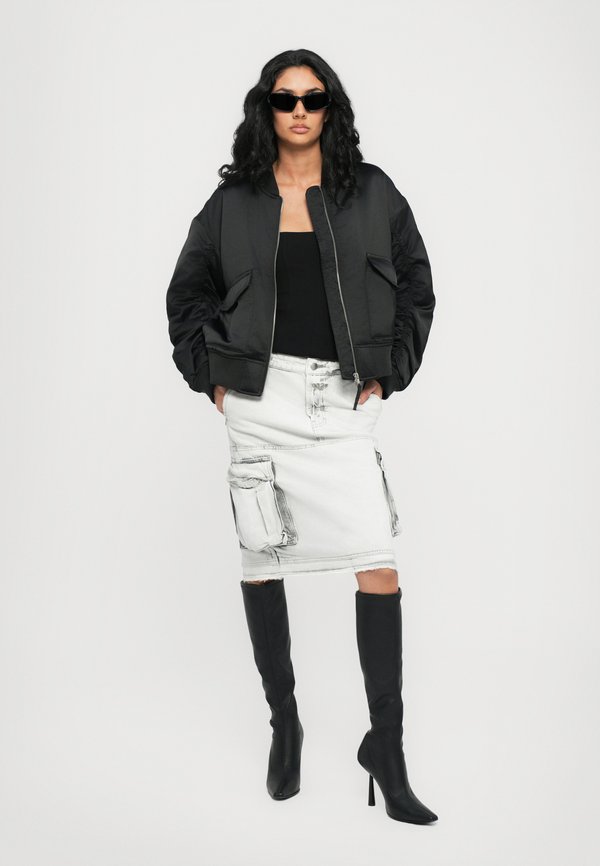 MY OWN MIND FRAYED SKIRT - Denim skirt2